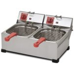 Irmãos Brant - FRITADEIRA ELÉTRICA INOX 2 CUBAS 6 LITROS CADA SEM TAMPA 127V – Marchesoni