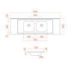 Irmãos Brant - PIA DUPLA LUXO PDL1600 – Fabrinox