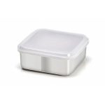 Irmãos Brant - POTE QUADRADO EM AÇO INOX C/ TAMPA PLÁSTICA – 15 CM – Marcatto Fortinox