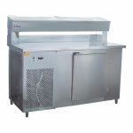 Irmãos Brant - BALCÃO DE SERVIÇO COM PORTA CONDIMENTOS INOX 1,5M 220V – Frilux